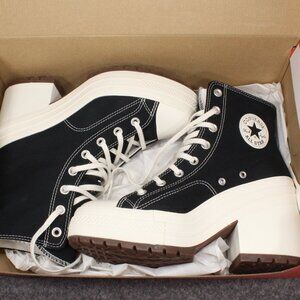 Converse Chuck 70 De Luxe Heel Shoes Black White A05347C Womens Size 10 Mens 8
